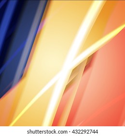 Abstract background created using colorful overlaid stripes. Vector illustration, can be used for presentations, graphic designs brochures, web design.