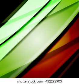 Abstract background created using colorful overlaid stripes. Vector illustration, can be used for presentations, graphic designs brochures, web design.