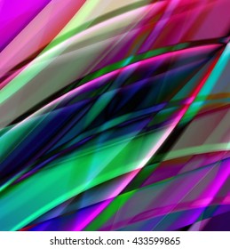 Abstract background created using colorful overlaid stripes. Vector illustration, can be used for presentations, graphic designs brochures, web design.