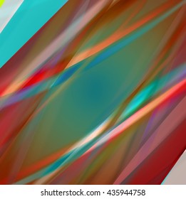Abstract background created using colorful overlaid stripes. Vector illustration, can be used for presentations, graphic designs brochures, web design.