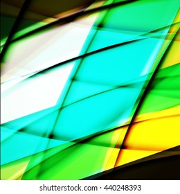 Abstract background created using colorful overlaid stripes. Vector illustration, can be used for presentations, graphic designs brochures, web design.