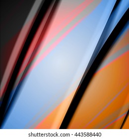Abstract background created using colorful overlaid stripes. Vector illustration, can be used for presentations, graphic designs brochures, web design.