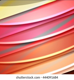 Abstract background created using colorful overlaid stripes. Vector illustration, can be used for presentations, graphic designs brochures, web design.
