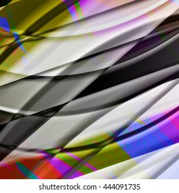 Abstract background created using colorful overlaid stripes. Vector illustration, can be used for presentations, graphic designs brochures, web design.