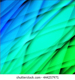 Abstract background created using colorful overlaid stripes. Vector illustration, can be used for presentations, graphic designs brochures, web design.