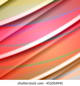 Abstract background created using colorful overlaid stripes. Vector illustration, can be used for presentations, graphic designs brochures, web design.