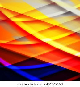 Abstract background created using colorful overlaid stripes. Vector illustration, can be used for presentations, graphic designs brochures, web design.