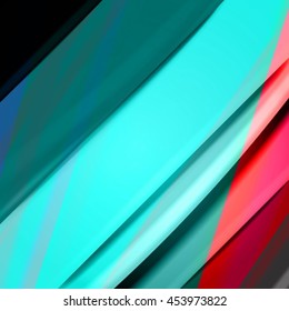 Abstract background created using colorful overlaid stripes. Vector illustration, can be used for presentations, graphic designs brochures, web design.