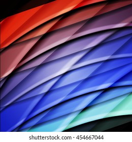 Abstract background created using colorful overlaid stripes. Vector illustration, can be used for presentations, graphic designs brochures, web design.