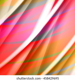 Abstract background created using colorful overlaid stripes. Vector illustration, can be used for presentations, graphic designs brochures, web design.