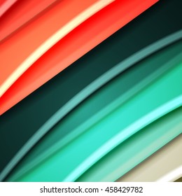 Abstract background created using colorful overlaid stripes. Vector illustration, can be used for presentations, graphic designs brochures, web design.
