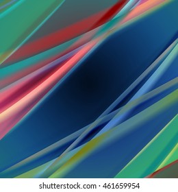 Abstract background created using colorful overlaid stripes. Vector illustration, can be used for presentations, graphic designs brochures, web design.