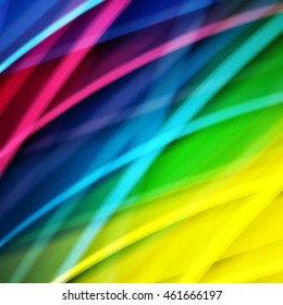 Abstract background created using colorful overlaid stripes. Vector illustration, can be used for presentations, graphic designs brochures, web design.
