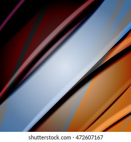 Abstract background created using colorful overlaid stripes. Vector illustration, can be used for presentations, graphic designs brochures, web design.