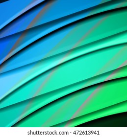Abstract background created using colorful overlaid stripes. Vector illustration, can be used for presentations, graphic designs brochures, web design.