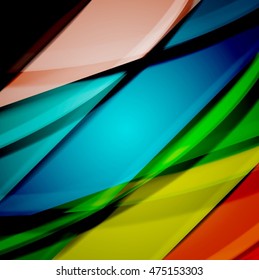 Abstract background created using colorful overlaid stripes. Vector illustration, can be used for presentations, graphic designs brochures, web design.