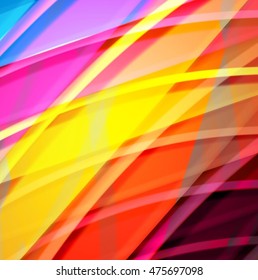 Abstract background created using colorful overlaid stripes. Vector illustration, can be used for presentations, graphic designs brochures, web design.