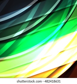 Abstract background created using colorful overlaid stripes. Vector illustration, can be used for presentations, graphic designs brochures, web design.