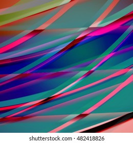 Abstract background created using colorful overlaid stripes. Vector illustration, can be used for presentations, graphic designs brochures, web design.
