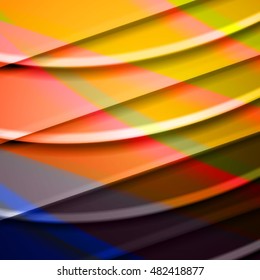 Abstract background created using colorful overlaid stripes. Vector illustration, can be used for presentations, graphic designs brochures, web design.