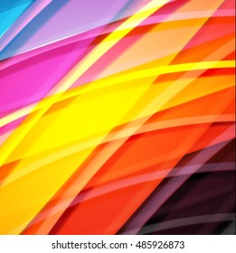 Abstract background created using colorful overlaid stripes. Vector illustration, can be used for presentations, graphic designs brochures, web design.