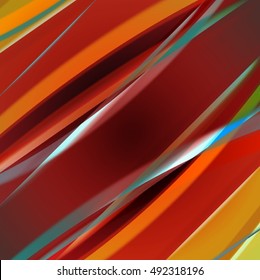 Abstract background created using colorful overlaid stripes. Vector illustration, can be used for presentations, graphic designs brochures, web design.