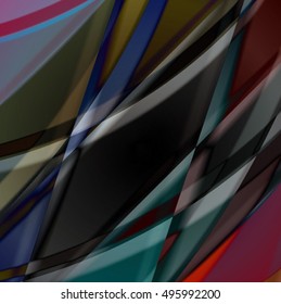 Abstract background created using colorful overlaid stripes. Vector illustration, can be used for presentations, graphic designs brochures, web design.