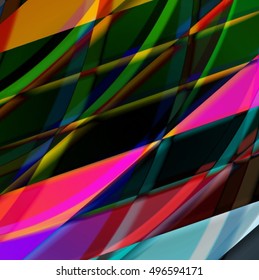 Abstract background created using colorful overlaid stripes. Vector illustration, can be used for presentations, graphic designs brochures, web design.
