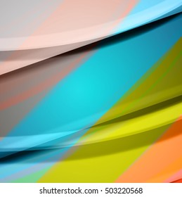 Abstract background created using colorful overlaid stripes. Vector illustration, can be used for presentations, graphic designs brochures, web design.