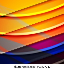 Abstract background created using colorful overlaid stripes. Vector illustration, can be used for presentations, graphic designs brochures, web design.