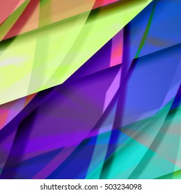 Abstract background created using colorful overlaid stripes. Vector illustration, can be used for presentations, graphic designs brochures, web design.
