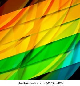 Abstract background created using colorful overlaid stripes. Vector illustration, can be used for presentations, graphic designs brochures, web design.