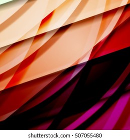 Abstract background created using colorful overlaid stripes. Vector illustration, can be used for presentations, graphic designs brochures, web design.