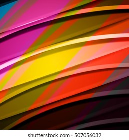 Abstract background created using colorful overlaid stripes. Vector illustration, can be used for presentations, graphic designs brochures, web design.