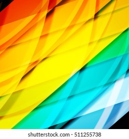 Abstract background created using colorful overlaid stripes. Vector illustration, can be used for presentations, graphic designs brochures, web design.