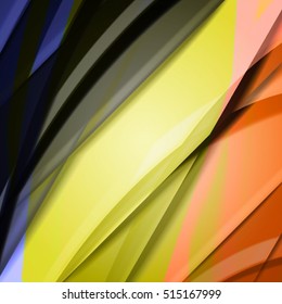 Abstract background created using colorful overlaid stripes. Vector illustration, can be used for presentations, graphic designs brochures, web design.