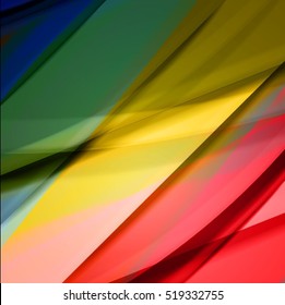 Abstract background created using colorful overlaid stripes. Vector illustration, can be used for presentations, graphic designs brochures, web design.