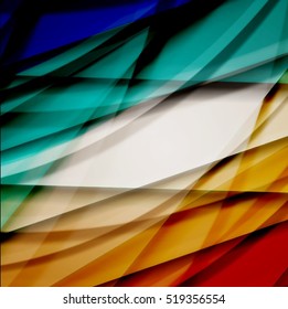 Abstract background created using colorful overlaid stripes. Vector illustration, can be used for presentations, graphic designs brochures, web design.