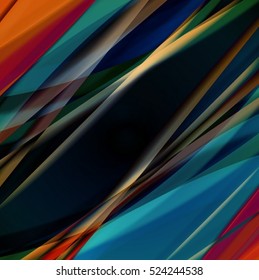 Abstract background created using colorful overlaid stripes. Vector illustration, can be used for presentations, graphic designs brochures, web design.
