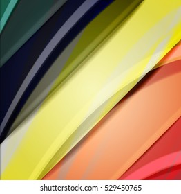 Abstract background created using colorful overlaid stripes. Vector illustration, can be used for presentations, graphic designs brochures, web design.