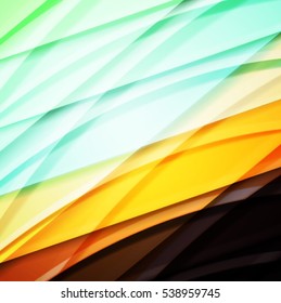 Abstract background created using colorful overlaid stripes. Vector illustration, can be used for presentations, graphic designs brochures, web design.