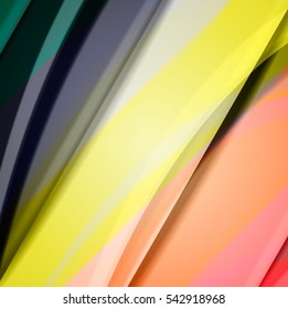 Abstract background created using colorful overlaid stripes. Vector illustration, can be used for presentations, graphic designs brochures, web design.