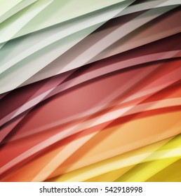 Abstract background created using colorful overlaid stripes. Vector illustration, can be used for presentations, graphic designs brochures, web design.
