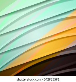 Abstract background created using colorful overlaid stripes. Vector illustration, can be used for presentations, graphic designs brochures, web design.