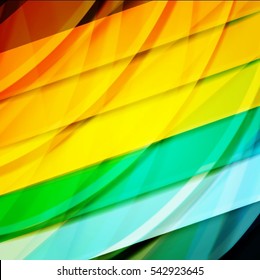 Abstract background created using colorful overlaid stripes. Vector illustration, can be used for presentations, graphic designs brochures, web design.