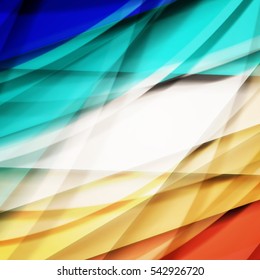 Abstract background created using colorful overlaid stripes. Vector illustration, can be used for presentations, graphic designs brochures, web design.
