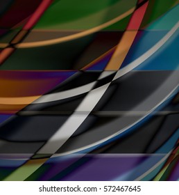 Abstract background created using colorful overlaid stripes. Vector illustration, can be used for presentations, graphic designs brochures, web design.