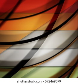 Abstract background created using colorful overlaid stripes. Vector illustration, can be used for presentations, graphic designs brochures, web design.