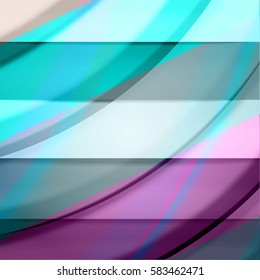 Abstract background created using colorful overlaid stripes. Vector illustration, can be used for presentations, graphic designs brochures, web design.