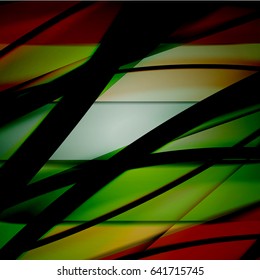 Abstract background created using colorful overlaid stripes. Vector illustration, can be used for presentations, graphic designs brochures, web design.
